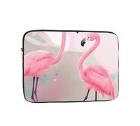Love Flamingo Sac intérieur pour ordinateur portable de 25,4 cm, résistant aux chocs, convient pour les voyages, le bureau, etc.