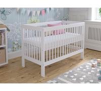 Love For Sleep Lit Bébé Évolutif 120x60 cm en Bois Blanc - Transformable avec Barrière de Sécurité, pour Fille ou Garçon