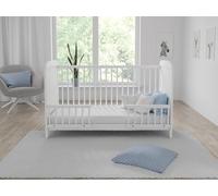 Love For Sleep Lit Bebe Evolutif 70x140cm Transformable avec Barrière de Sécurité Blanc Maddox lit evolutif Bebe en Bois Lit évolutif Enfant - Baby Bed, lit Bebe Fille, garçon