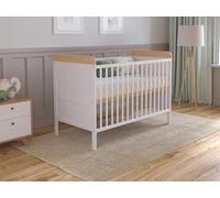 Love For Sleep Lit Bebe Evolutif avec Matelas - Lit Bebe 120x60 cm Bois avec Matelas - Lit Bébé Lit Bois Blanc-Pin, Lit Bébé Set Complet Lit Evolutif Bebe