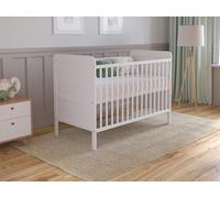 Love For Sleep Lit Bebe Evolutif avec Matelas - Lit Bebe 120x60 cm Bois avec Matelas - Lit Bébé Lit Bois Blanc, Lit Bébé Set Complet Lit Evolutif Bebe