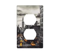 Love From New York Plaques murales 1 gang Duplex Interrupteur Plaque électrique Plaques murales Couvertures de prise de courant décoratives pour la décoration de la maison