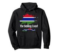 Love Gambia with Gambia Distressed Flag Map Gambian Pride Sweat à Capuche