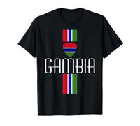 Love Gambia with Gambis Flag in a Shield Gambian Pride T-Shirt