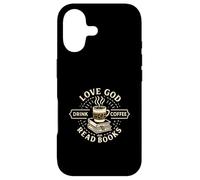 Love God Drink Coffee Read Books Christian Book Lover Coque pour iPhone 17