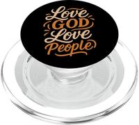 Love God Love People - Citation Vintage de la Foi chrétienne PopSockets PopGrip pour MagSafe
