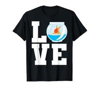 Love Goldfish Lover Aquariophilie T-Shirt Graphique avec Valeur