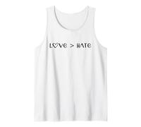 Love Greater is Than Hate Sign Love Equality Love Wins Heart Débardeur