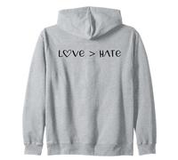 Love Greater is Than Hate Sign Love Equality Love Wins Heart Sweat à Capuche