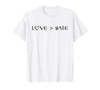 Love Greater is Than Hate Sign Love Equality Love Wins Heart T-Shirt