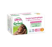 Love & Green - Couches Bébé Hypoallergéniques 0% - Taille 3 (4-9 kg), 52 couches