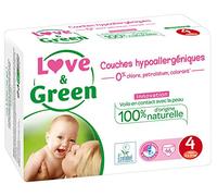 Love & Green Couches Bébé Hypoallergéniques 0% Taille 4 (7-14 kg) 46 couches