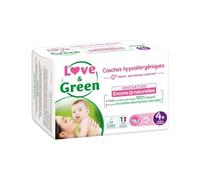 Couches écolabellisées et hypoallergéniques T4+ x 42 9à20 kg Love & Green