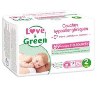 LOVE & GREEN - Couches Bébé Taille 2 (3-6 kg) - 36 Couches