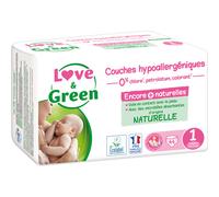 Love&Green Couches Écolabellisées Et Hypoallergéniques Taille 1 Naissance 2-5 Kilos 44 Pièces Nouvel
