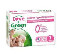 Love & Green - Couches Ecologiques Hypoallergéniques 0% T1 X23 Vert