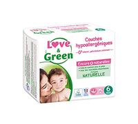 Love & Green Couches Hypoallergéniques 34 Couches Taille 6 (+15 kg)