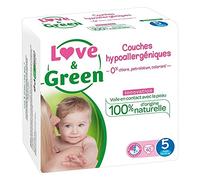 Love & Green Couches Hypoallergéniques Innovation Taille 5 (11-25Kg) x40 (lot de 2 soit 80 couches)