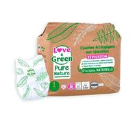 Love & Green Couches Pure Nature Ecolabel T1 Protection 12h peau au sec Zéro irritation 32 unités