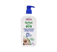 Love & Green - Crème Hydratante Visage/Corps Bio 0% 500 ml - Fabriqué en France
