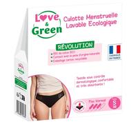 Love & Green - Culotte Menstruelle Lavable Ecologique, coton BIO - Taille S (38) - Flux Normal