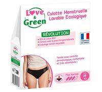 Love & Green - Culotte Menstruelle Lavable Ecologique, coton BIO - Taille M (40) - Gestion discrète des flux - Confort en coton bio - Absorption optimale de 8 heures - Design élégant