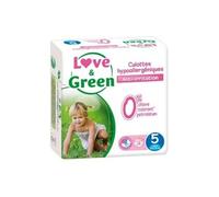 Love & Green Culottes Hypoallergéniques 18 Culottes Taille 5 (12-18 kg)