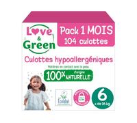 LOVE & GREEN - Culottes Taille 6 (+16 kg) - Pack 1 Mois -104 Culottes