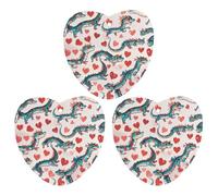 Love Green Dragon Lot de 3 désodorisants à suspendre pour voiture, maison, bureau Noir