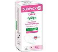 Love&Green Duopacks Serviettes Hypoallergéniques Normal 28 Pièces