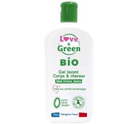 LOVE & GREEN Gel Nettoyant Corps & Cheveux 2 en 1 Bio Peaux Sensibles - 500 ml