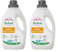 Love & Green Home Lessive écologique rechargeable Parfum fleur d'oranger. Certifiée Dermatest 5 étoiles et Ecodétergent par Ecocert - Fabriquée en France - 1,5L - 33 lavages (Lot de 2)