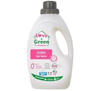 Love & Green Home Lessive écologique rechargeable Sans parfum certifiée Dermatest 5 étoiles et Ecodétergent par Ecocert - Compatible bébé - Fabriquée en France - 1,5L - 33 lavages