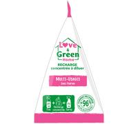 Love&Green Home Recharge Concentrée À Diluer De Spray Multi-Usage Sans Parfum Hypoallergénique 75ml