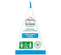 Love & Green Home Recharge concentrée à diluer - nettoyant vitres écologique certifié Ecodétergent par Ecocert - 75ml pour reconstituer 750ml de spray