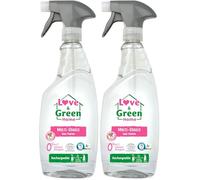 Love & Green Home Spray Nettoyant écologique multi-usages rechargeable et sans parfum - Compatible bébé. Certifié A+ par Air Label et Ecodétergent par Ecocert - 750ml (Lot de 2)