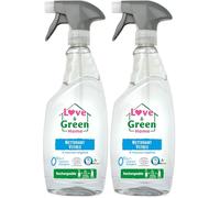 Love & Green Home Spray Nettoyant vitres écologique rechargeable à l'alcool végétal. Certifié Ecodétergent par Ecocert - 750ml (Lot de 2)