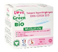 Love & Green – Tampons digitaux – Coton – Sans produits chimiques nocifs – Normal x16