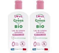Love & Green - Lait de Toilette Hydratant Bio 0% 500 ml - Fabriqué en France