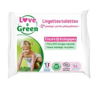 Love & Green Lingettes Toilettes 55 Lingettes