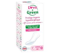 LOVE & GREEN - Protège-slips Confort Anti-irritation, Hypoallergénique et Écologique (30 pcs) - Le lot de 3