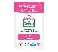 Love & Green Recharge concentrée à diluer de lessive sans parfum certifiée Ecodétergent - 500 mL