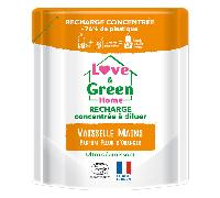 Love & Green Recharge liquide vaisselle Fleur d'oranger certifiée Ecodétergent
