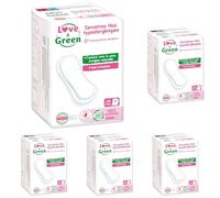 Love & Green Serviettes hygiéniques, écologiques et hypoallergéniques - certifiées Ecolabel et Dermatest - "MAXI NORMAL" x 16 : Sans colorant, parfum, allergènes (Lot de 5)