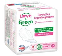 Love & Green Serviettes Hypoallergéniques Normal 14 unités