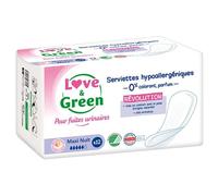 Love & Green Serviettes pour Fuites Urinaires Maxi Nuit 12 unités