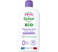Love & Green Shampoing Doux Sans Parfum Sans Sulfate Cheveux Normaux Bio Flacon 500ml