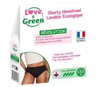 Love & Green Shorty Menstruel Lavable Ecologique Taille 34 Flux Abondant
