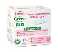 Love & Green – Tampons digitaux – Coton – Sans produits chimiques nocifs – Normal x16