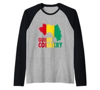 Love Guinée Conakry avec Drapeau guinéen Manche Raglan
